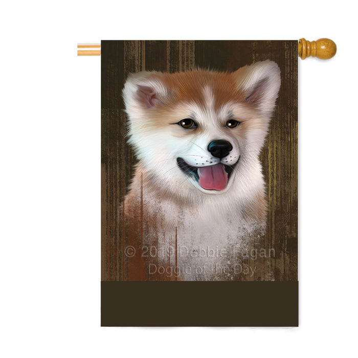 Personalized Rustic Shiba Inu Dog Custom House Flag FLG64708