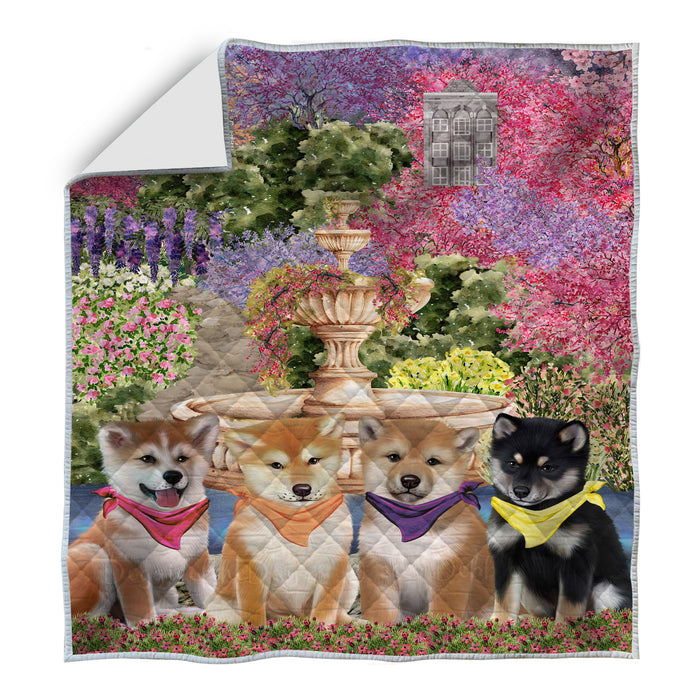 Shiba Inu Quilt: Explore a Variety of Custom Designs, Personalized, Bedding Coverlet Quilted, Gift for Dog and Pet Lovers