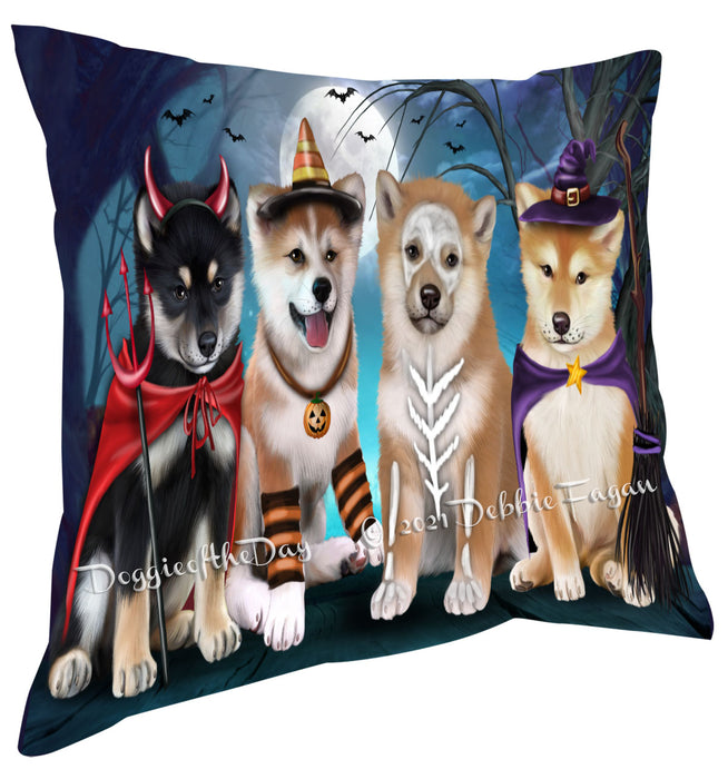 Happy Halloween Trick or Treat Shiba Inu Dogs Pillow with Top Quality High-Resolution Images - Ultra Soft Pet Pillows for Sleeping - Reversible & Comfort - Ideal Gift for Dog Lover - Cushion for Sofa Couch Bed - 100% Polyester, PILA88582
