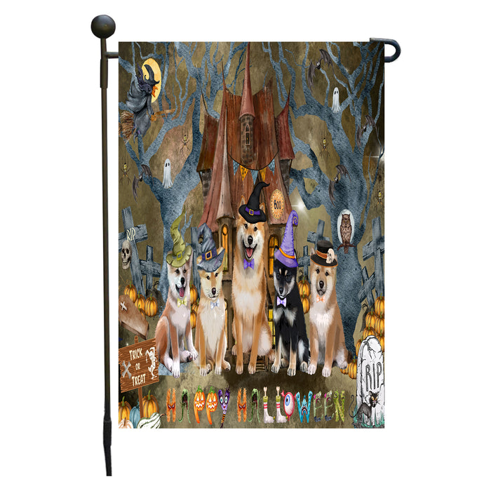 Shiba Inu Dogs Garden Flag: Explore a Variety of Designs, Personalized, Custom, Weather Resistant, Double-Sided, Outdoor Garden Halloween Yard Decor for Dog and Pet Lovers