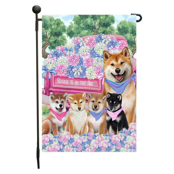 Shiba Inu Dogs Garden Flag: Explore a Variety of Personalized Designs, Double-Sided, Weather Resistant, Custom, Outdoor Garden Yard Decor for Dog and Pet Lovers