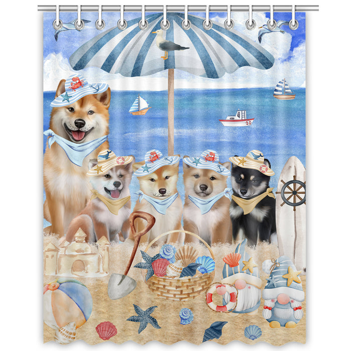 Shiba Inu Shower Curtain, Personalized Bathtub Curtains for Bathroom Decor with Hooks, Explore a Variety of Designs, Custom, Pet Gift for Dog Lovers