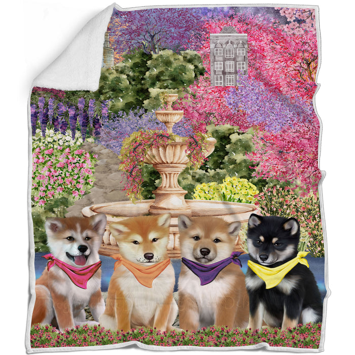 Shiba Inu Blanket: Explore a Variety of Designs, Cozy Sherpa, Fleece and Woven, Custom, Personalized, Gift for Dog and Pet Lovers