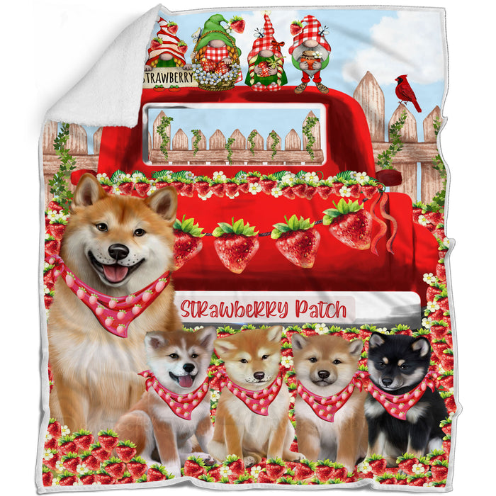 Shiba Inu Bed Blanket, Explore a Variety of Designs, Personalized, Throw Sherpa, Fleece and Woven, Custom, Soft and Cozy, Dog Gift for Pet Lovers