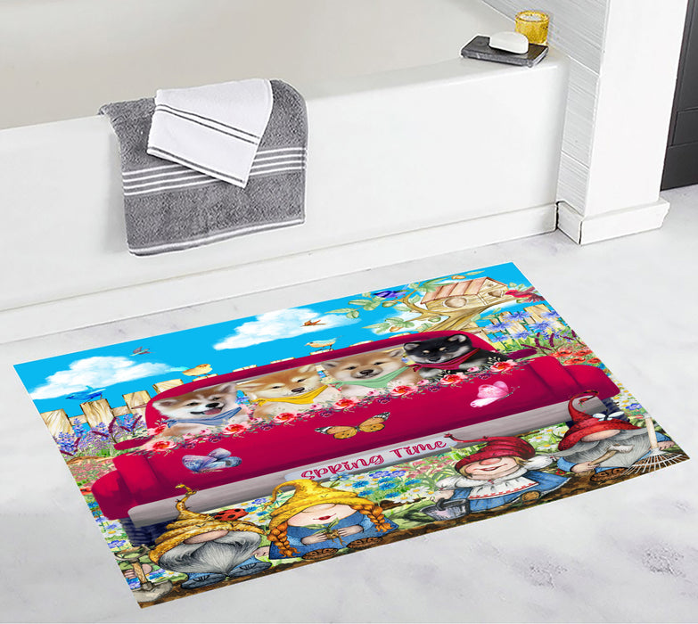 Shiba Inu Bath Mat: Explore a Variety of Designs, Custom, Personalized, Non-Slip Bathroom Floor Rug Mats, Gift for Dog and Pet Lovers