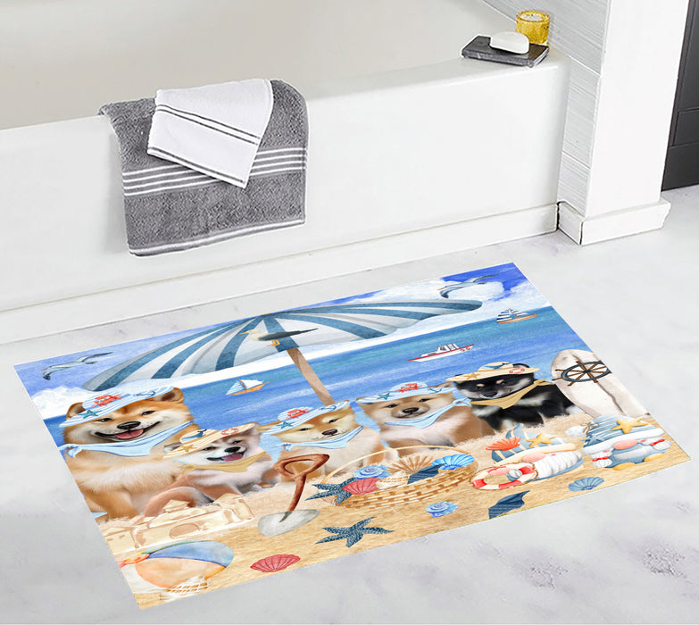 Shiba Inu Bath Mat: Explore a Variety of Designs, Custom, Personalized, Anti-Slip Bathroom Rug Mats, Gift for Dog and Pet Lovers