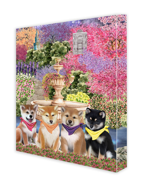 Shiba Inu Canvas: Explore a Variety of Custom Designs, Personalized, Digital Art Wall Painting, Ready to Hang Room Decor, Gift for Pet & Dog Lovers
