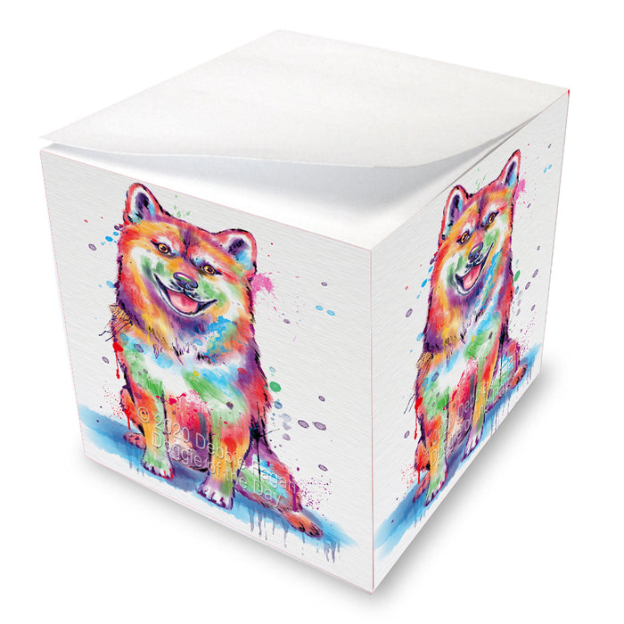 Watercolor Shiba Inu Dog Note Cube NOC-DOTD-A56926