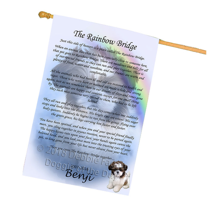 Rainbow Bridge Shih Tzu Dog House Flag FLG56406