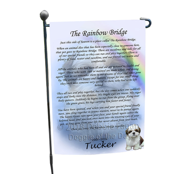 Rainbow Bridge Shih Tzu Dog Garden Flag GFLG56271