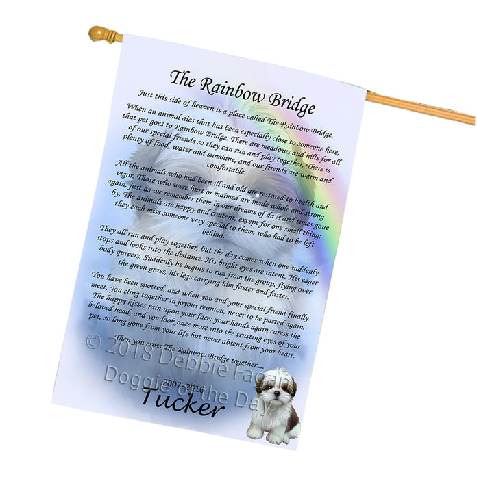 Rainbow Bridge Shih Tzu Dog House Flag FLG56407