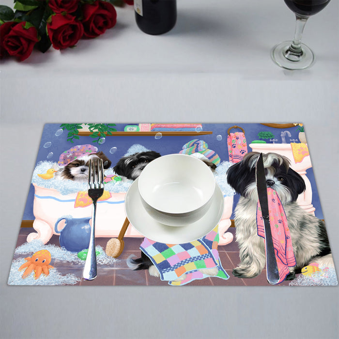 Rub A Dub Dogs In A Tub Shih Tzu Dogs Placemat