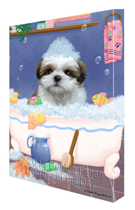 Rub A Dub Dog In A Tub Shiba Inu Dog Canvas Print Wall Art Décor CVS143540