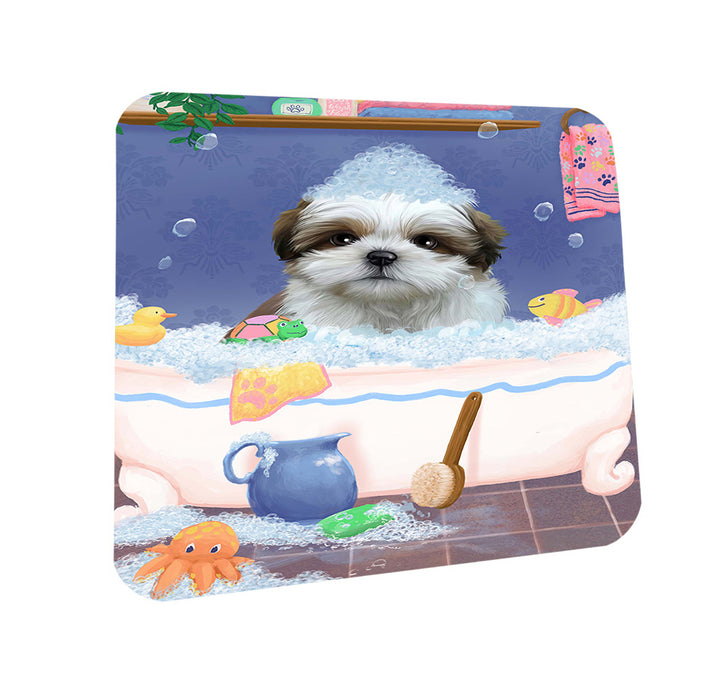 Rub A Dub Dog In A Tub Shih Tzu Dog Coasters Set of 4 CST57406