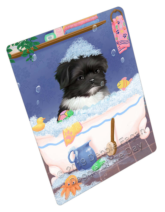 Rub A Dub Dog In A Tub Shih Tzu Dog Cutting Board - For Kitchen - Scratch & Stain Resistant - Designed To Stay In Place - Easy To Clean By Hand - Perfect for Chopping Meats, Vegetables, CA81864
