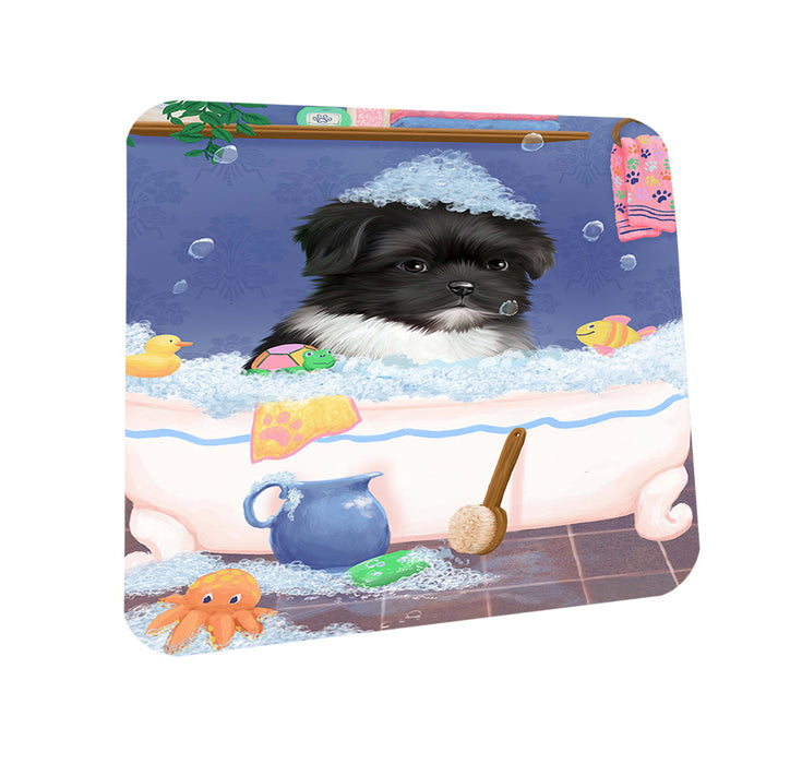 Rub A Dub Dog In A Tub Shih Tzu Dog Coasters Set of 4 CST57407