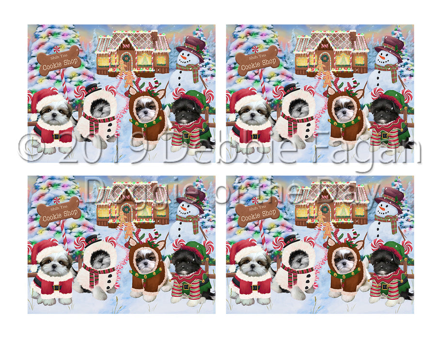 Holiday Gingerbread Cookie Shih Tzu Dogs Placemat