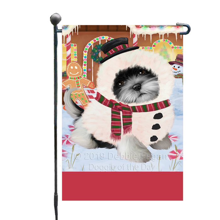 Personalized Gingerbread Candyfest Shih Tzu Dog Custom Garden Flag GFLG64181