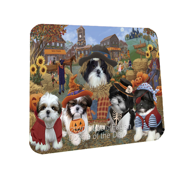 Halloween 'Round Town Shih Tzu Dogs Coasters Set of 4 CSTA57989