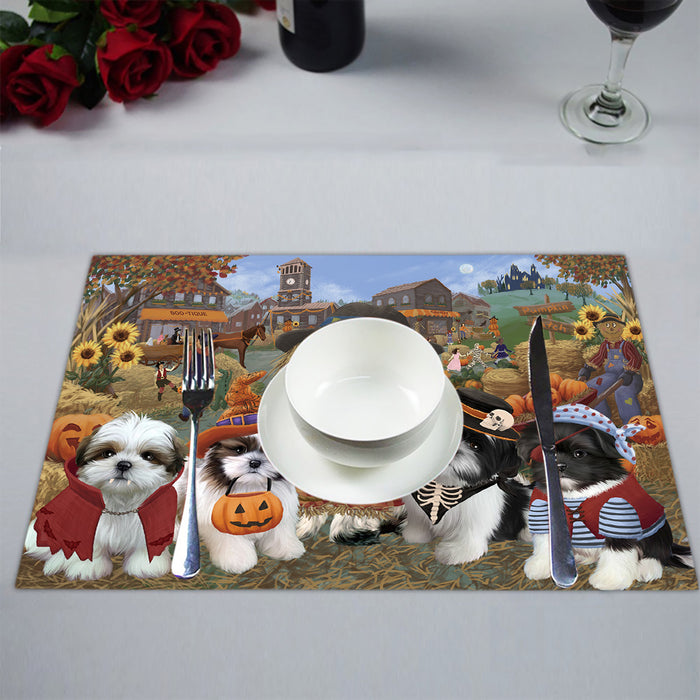 Halloween 'Round Town Shih Tzu Dogs Placemat