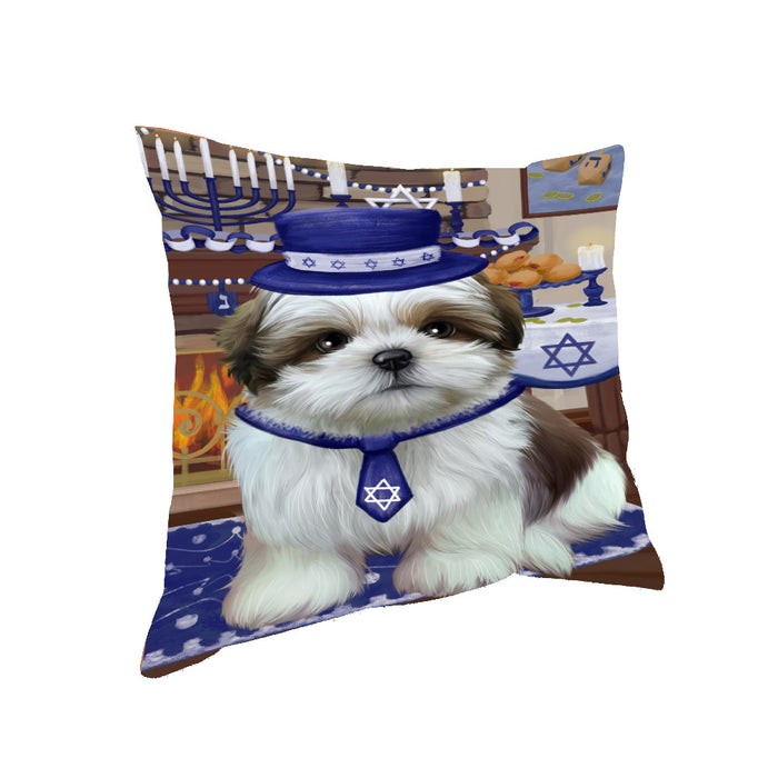 Happy Hanukkah Shih Tzu Dog Pillow PIL85532