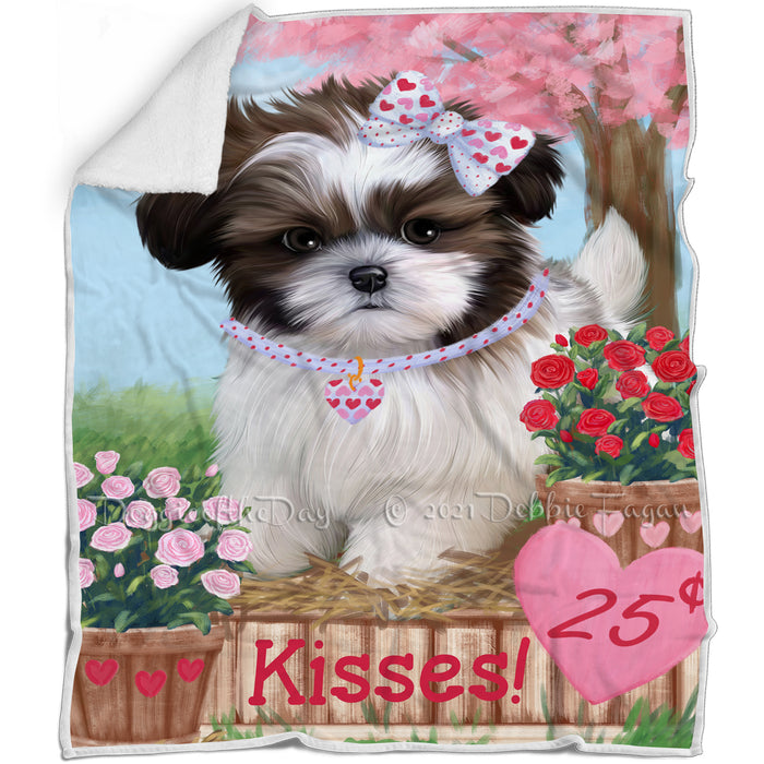 Rosie 25 Cent Kisses Shih Tzu Dog Blanket BLNKT123726