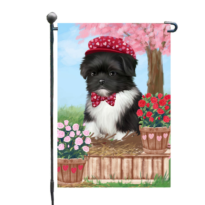 Personalized Rosie 25 Cent Kisses Shih Tzu Dog Custom Garden Flag GFLG64799