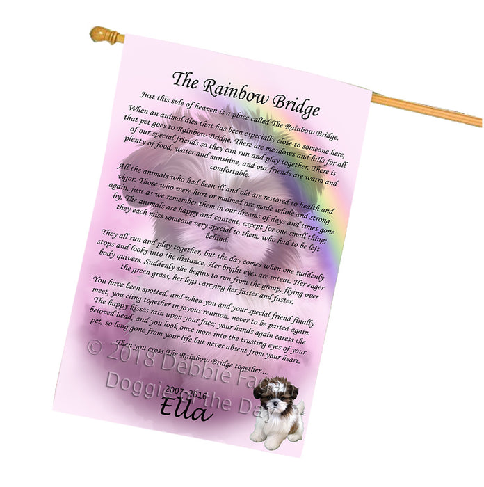 Rainbow Bridge Shih Tzu Dog House Flag FLG56408