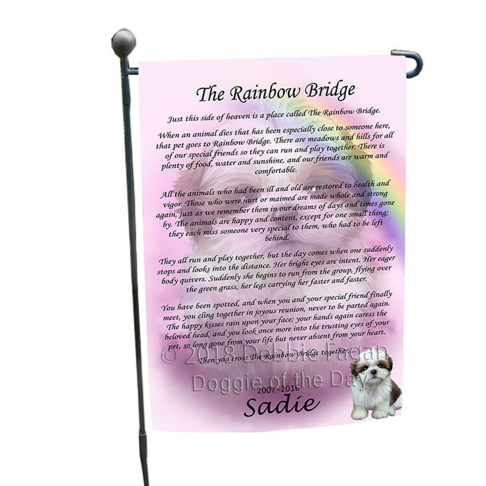 Rainbow Bridge Shih Tzu Dog Garden Flag GFLG56273