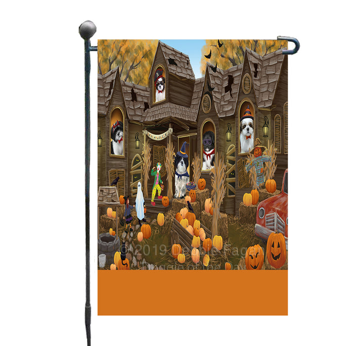 Personalized Haunted House Trick or Treat Halloween Shih Tzu Dogs Custom Garden Flags GFLG-DOTD-A59727
