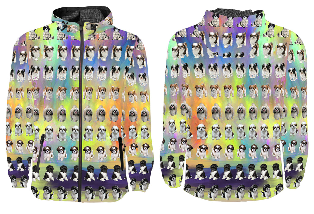 Paradise Wave Shih Tzu Dogs All Over Print Windbreaker for Men