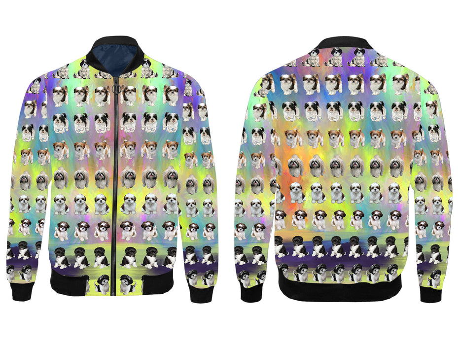 Paradise Wave Shih Tzu Dogs All Over Print Wome's Jacket