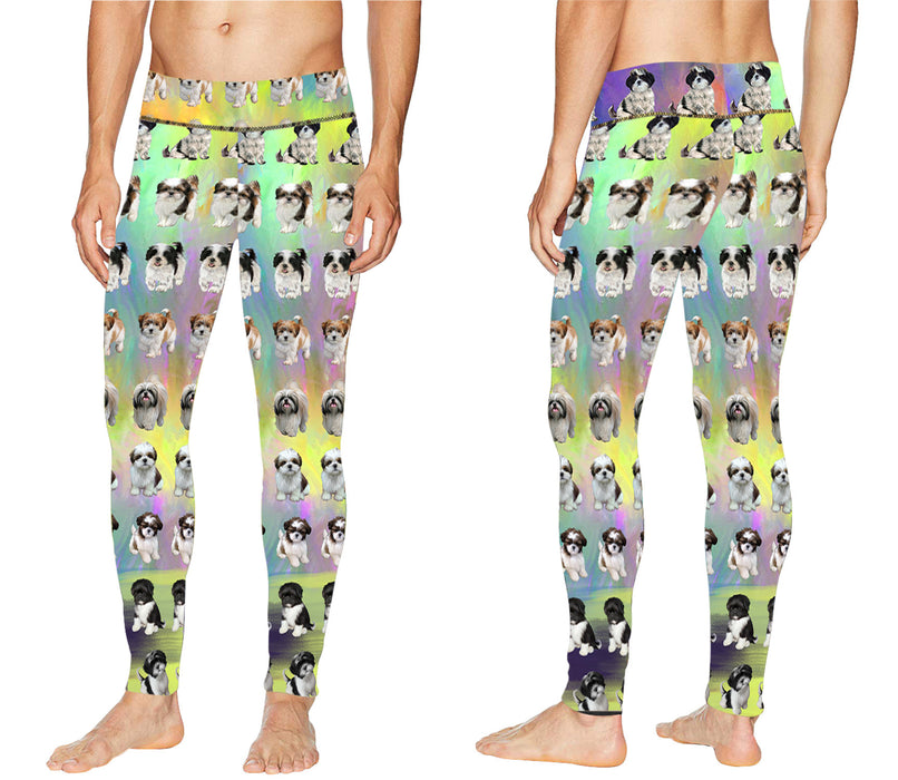 Paradise Wave Shih Tzu Dogs All Over Print Meggings