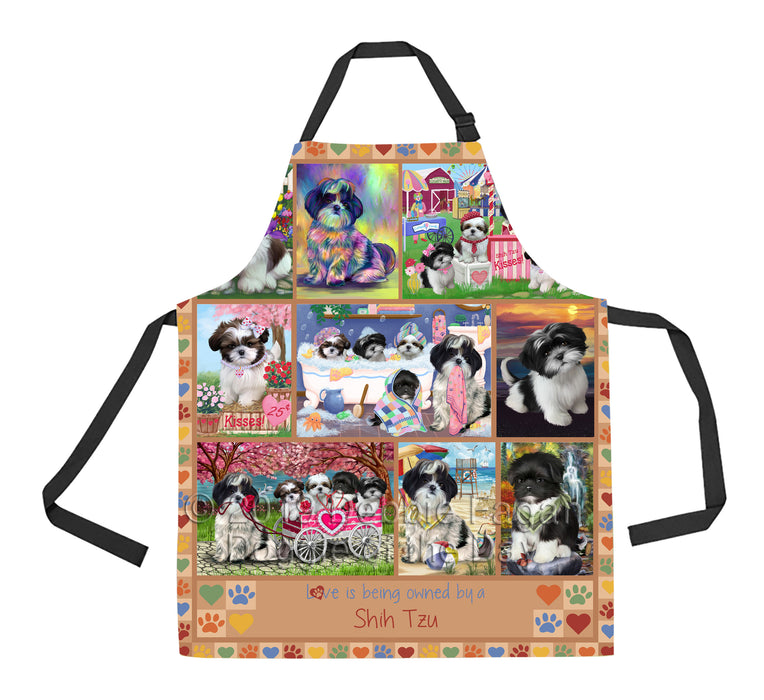 Love is Being Owned Shih Tzu Dog Beige Apron