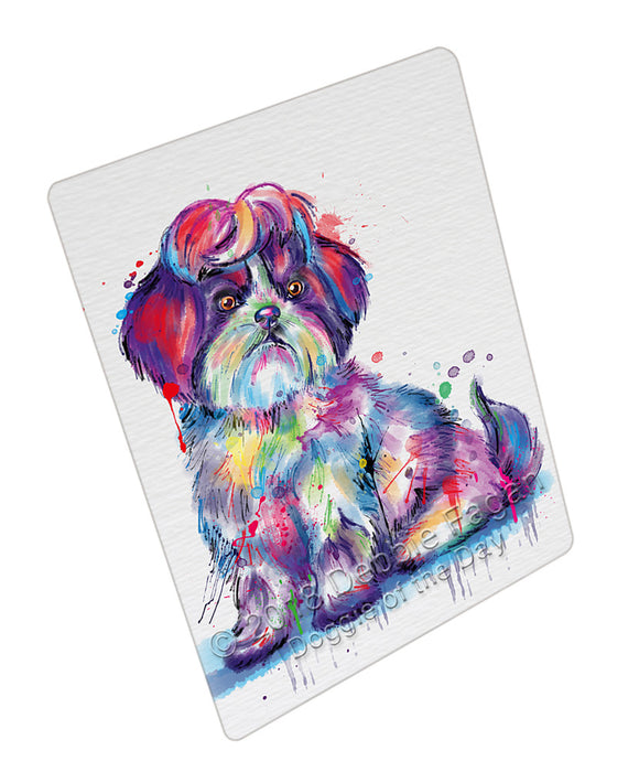 Watercolor Shih Tzu Dog Blanket BLNKT133572