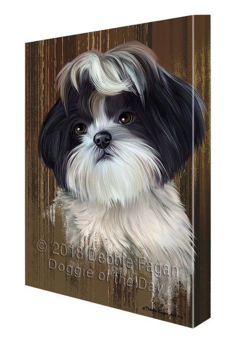 Rustic Shih Tzu Dog Canvas Print Wall Art Décor CVS70676