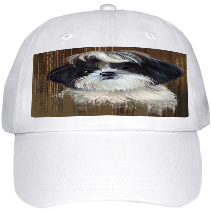 Rustic Shih Tzu Dog Ball Hat Cap HAT55218