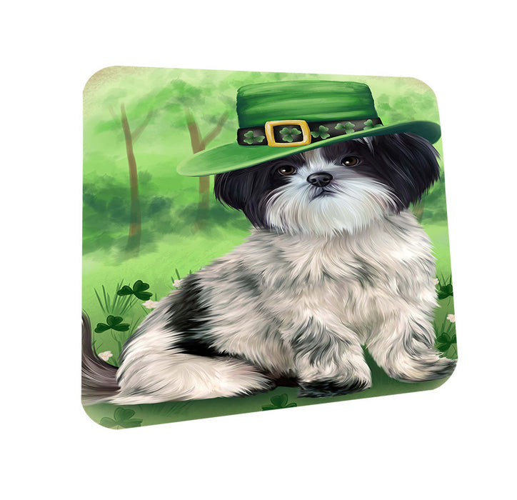 St. Patricks Day Irish Portrait Shih Tzu Dog Coasters Set of 4 CST49361