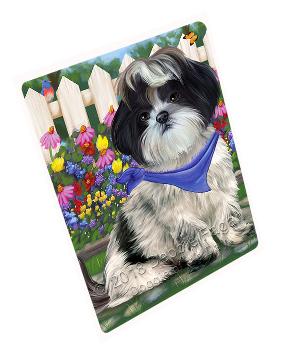 Spring Floral Shih Tzu Dog Cutting Board C54360
