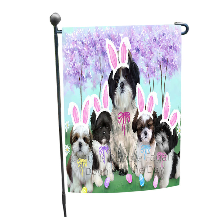 Shih Tzus Dog Easter Holiday Garden Flag GFLG57037