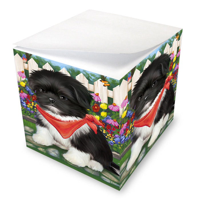 Spring Floral Shih Tzu Dog Note Cube NOC52261