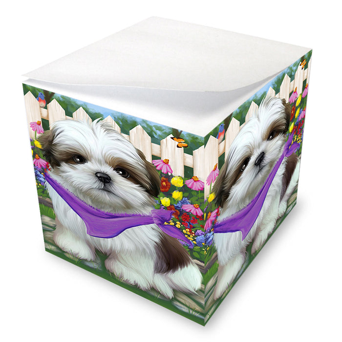 Spring Floral Shih Tzu Dog Note Cube NOC52262