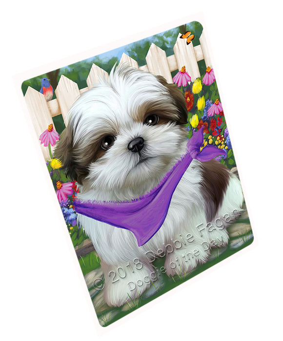 Spring Floral Shih Tzu Dog Cutting Board C54366