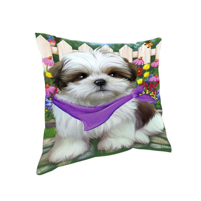 Spring Floral Shih Tzu Dog Pillow PIL56520