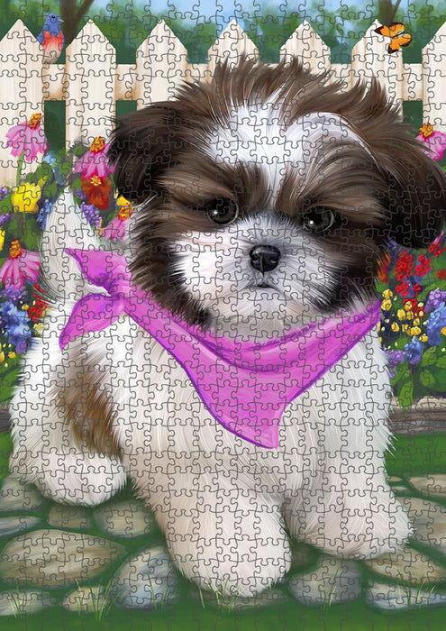 Spring Floral Shih Tzu Dog Puzzle  PUZL54207