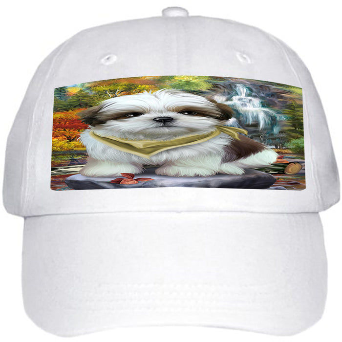 Scenic Waterfall Shih Tzu Dog Ball Hat Cap HAT52380