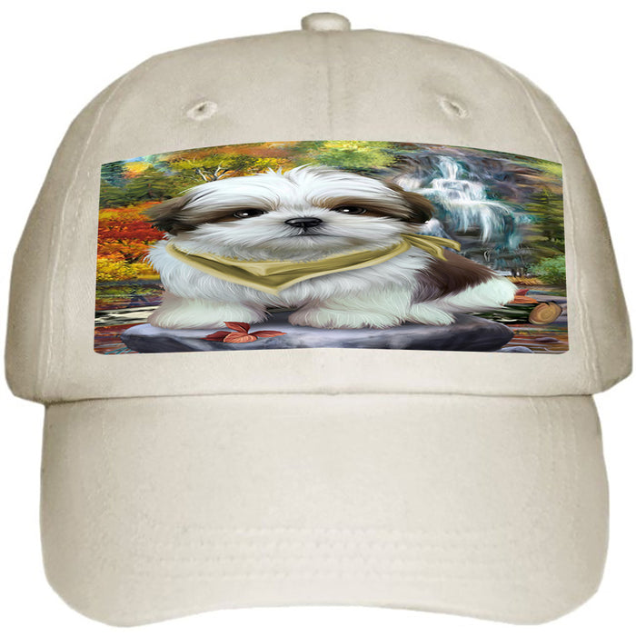 Scenic Waterfall Shih Tzu Dog Ball Hat Cap HAT52380