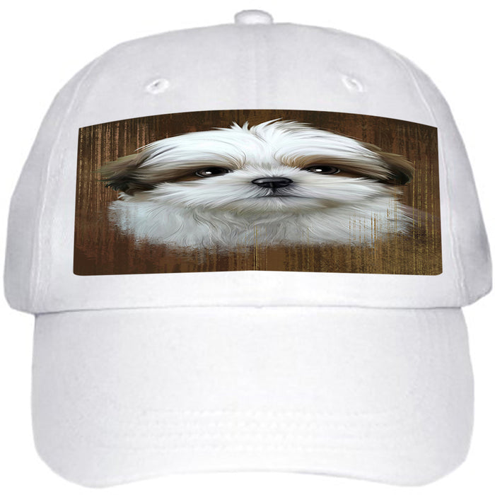 Rustic Shih Tzu Dog Ball Hat Cap HAT52482