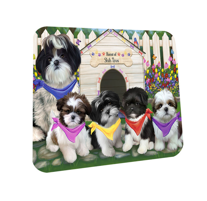 Spring Dog House Shih Tzus Dog Coasters Set of 4 CST50091