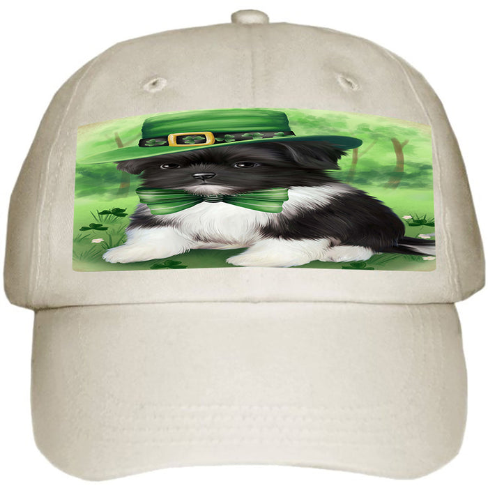 St. Patricks Day Irish Portrait Shih Tzu Dog Ball Hat Cap HAT51951